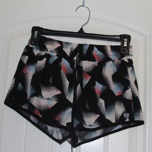 Geometrical Multicolored Athletic Shorts